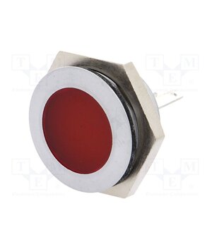 SMFL22012 Indicator: LED; flat; red; 12÷14VDC; Ø22mm; IP67; connectors; metal aM1wy7uR1ExAaVeMqPjp42Ra0nwMdGVh9sY-p9P6XhE