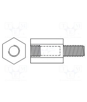 2188X60 Insulating sleeve; Int.thread: M5; L: 60mm; UL94V-2; polyamide brtIzVfK49LcVmRpacHX7ZJGRV27gp5J6URtMc609gI