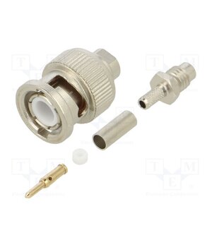 100023342 Connector: BNC; plug; straight; 50Ω; crimped; Contacts: brass VLahCxGwbJmXhhUxzlCffIGhXmcmlCuzJ1bgAMxqVzs