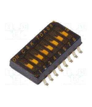 TDA08H0SB1 Switch: DIP-SWITCH; Poles number: 8; OFF-ON; 0.025A/24VDC; Pos: 2 OJ9Ik36HoAl2PxvtKx7Ho8Xmt6Lf1PweeZ3i5Ko89Hc