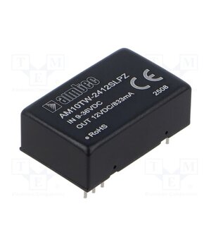 AM10TW-2412SLPZ Converter: DC/DC; 10W; Uin: 9÷36VDC; Uout: 12VDC; Iin: 502mA; THT Mh_EPCChy1OV67M6h8v1kytotnVEgU96CnyxEpg2KVU