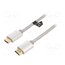 AABIE Cable; HDMI plug,both sides; PVC; textile; HDMI 2.0; 0.75m; silver _7VsC3zf_hJS4Jd42iQ9dRb4S7akDHwzJhg0SMDj0Sk