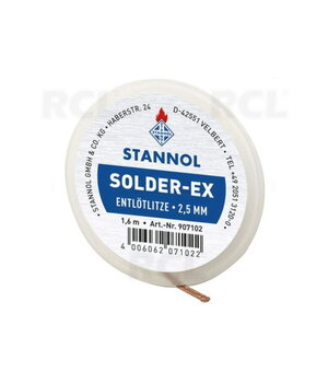 Atkausēšanas lente 2,5 mm, 1,6 m, Stannol Solder-Ex

 ILYDS25S.jpg