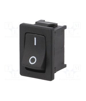 01801.2106 ROCKER; SPST; Pos: 2; ON-OFF; 10A/250VAC; black; IP40; 100mΩ; UL94V-2 ITOQw4zmoGWZfmPu6bnVYWABZqeLzuJHaAiPk6RftqY
