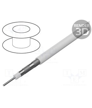 74021 Wire: coaxial; wire; CCS; PVC; white; 100m; Øcable: 7mm ZPxGw-yGgzALuAJ_TJpcsZX37JQaArnJ4XSDE9tSxMo