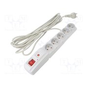 ACAR F5 5M GREY Plug socket strip: protective; Sockets: 5; 230VAC; 10A; grey 3ACX3PnC6PuGX2EgR9kD4amIZVRBvjXxze4q3JF9rtY