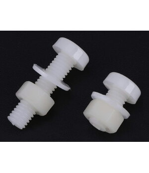 Plastmasas skrūvju komplekts M2, M2,5, M3, M4, M5 ar paplāksnēm un uzgriežņiem, 150 gab.

 ITR150+1.jpg