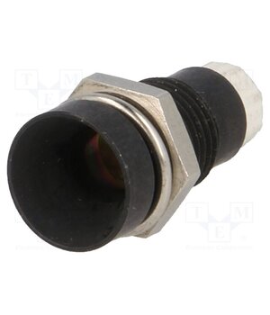 SMU1 089 LED holder; 5mm; metal; concave; with plastic plug; black SDtW47jNjCEjP0DHy9oD7UFZmNhKxFu1Vcbyrx3o49I