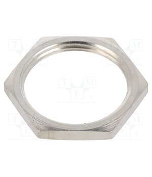 166-50103 Nut; M25; brass; Thread: metric; Pitch: 1.5; Plating: nickel -WeezizGrEF68TxhICK0WtGlzgDQVUehn0fwRO6MWXs