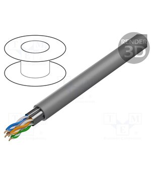 10GXE00.08100 Wire; F/UTP; 4x2x23AWG; 6a; wire; Cu; Insulation: LSZH; grey; 100m 88e95LiBRS1YMVHWetQk15Kdmap1Yzep-x3JeYFrwGo