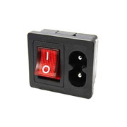 IEC komutējamais ieejas savienojums 6 A 250 VAC / 10 A 125 VAC, 2 kontakti

 CKI184.jpg