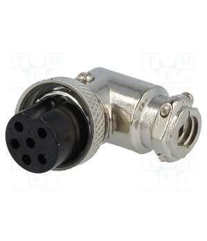 MIC356 Connector: microphone; plug; female; PIN: 6; for cable; angled 90° zIIqivwyLmXc8ntT18ugzD16WwHLfXPYkJD-uoN25OE