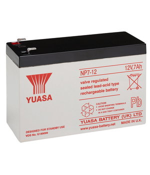 Uzlādējama akumulatora SLA 12 V, 7 Ah, 150 x 65 x 95 mm, YUASA NP7-12

 BA127YS.jpg
