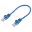 CP1016U Patch cord; RJ45 plug,both sides; U/UTP; 5e; stranded; CCA; 0.25m ZguOM3T9lXLX93VoLgQ60c8jLGSGEz43l0LLMJGdRs4