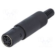 MDC-106 Connector: DIN mini; plug; female; PIN: 6; soldering; for cable 5qc6pIE6wBy5J4a6mddwirVl-32frfcGIeq-lvkg2O8