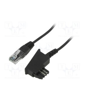 60661 Cable: telephone; RJ45 plug,TAE F plug; 30m; black; Core: Cu DYiVBKFoO8tI5KzaBqSzrirr5dGQ0Ss7rPe_A2Q2NDM