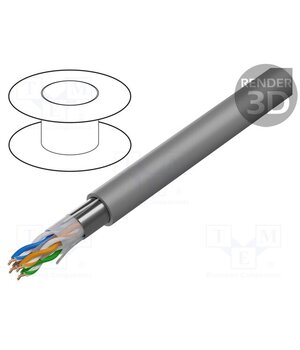 10GB24.08305 Wire; U/UTP; 4x2x23AWG; 6a; wire; Cu; Insulation: LSZH; grey; 305m oR9kV1qUesNdC-aya2ZBqtXViDF4JKX2OIpPaQehcNU