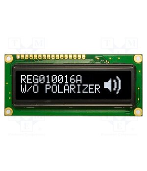 REG010016AWPP5N00100 Display: OLED; graphical; 2.4"; 100x16; Dim: 80x36x10mm; white; 1x16 wEAW3ro7L9xqaom5_GVEkp9fxViekZclOWHPxGWEtZg