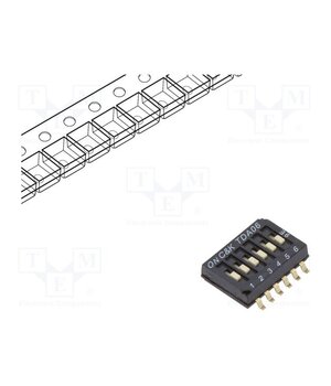 TDA06H0SB1R Switch: DIP-SWITCH; Poles number: 6; OFF-ON; 0.025A/24VDC; Pos: 2 3aPMnrpvp4_oZxJVDwNtJ2LqkH5aRqSsu2dxscW2JvQ