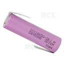 UZLĀDĒJAMA BATERIJA Li-On 3,6 V 2,6 Ah, I=maks. 10 A, Samsung ICR18650-26J3, 18x65 mm, lodēti kontakti "Z"

 BAL1865_26LZ.jpg