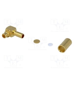 MMCX1112A1-3GT30G-5-50 Connector: MMCX; plug; male; angled 90°; 50Ω; soldering,crimped BRYZyrg4c-LvnwfltToLRnDMZAYFt3AiCkcIMj1hyXc
