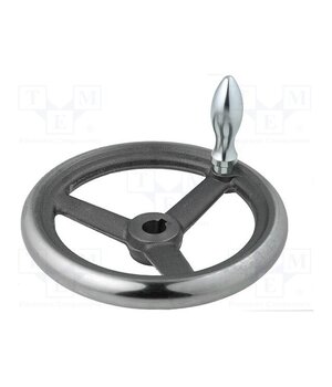 DIN 950-GG-200-K18-D Knob; cast iron; Ømount.hole: 18mm; Øout: 200mm; with handle kGpdZLqI_5Y3BeOHDCFc_i7QvbP6H5p1c5YDQeCthtM