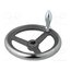 DIN 950-GG-200-K18-D Knob; cast iron; Ømount.hole: 18mm; Øout: 200mm; with handle kGpdZLqI_5Y3BeOHDCFc_i7QvbP6H5p1c5YDQeCthtM