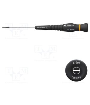4-609 Screwdriver: precision; slot; 4x0.8mm; Blade length: 60mm; ESD rpdt66n70IkTGWo-mwz_T-mcNjkFONDGdW16Gd4aTSs