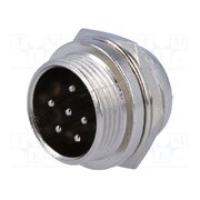 FC684206 Connector: microphone; socket; male; PIN: 6; for panel mounting cHG9vHM4kFXKTsFh86Ax8AnPiVJJ0p3vpNbCP6g5B5w