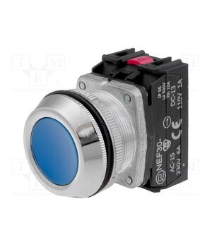 NEF30-KNXY Switch: push-button; 30mm; Stabl.pos: 1; NC + NO; blue; IP56; NEF30 lMbeXrjhc-zSJUF0WVo2wKuolFBHawchWvBVyNucLko