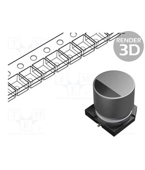 CK1V107M6L07KVR Capacitor: electrolytic; SMD; 100uF; 35VDC; Ø6.3x7.7mm; ±20%; 2000h EOnrF1J0zEceYFkgxqwc-pVqc6FeJ9m1X_2N-rvN4Ko