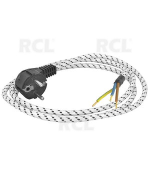 LEAD Termiski izturīgs 250 VAC 10 A, 3x0,75 mm², 2,4 m, tekstilmateriāls

 CKA427.jpg