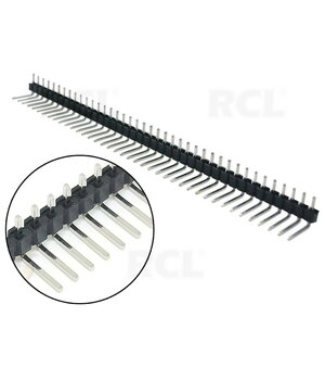 PIN HEADER 2,54 mm 1x40 lodēts/taisnleņķa

 CJK4401K3.jpg