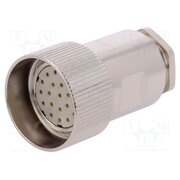 00008749 Connector: M23; plug; PIN: 21; female; soldering; for cable; P-Part MvNOBOia7m9TJi3EPaFpWBgkoU67dSwLDGE2VU-7buw