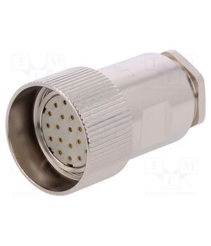 00008749 Connector: M23; plug; PIN: 21; female; soldering; for cable; P-Part MvNOBOia7m9TJi3EPaFpWBgkoU67dSwLDGE2VU-7buw