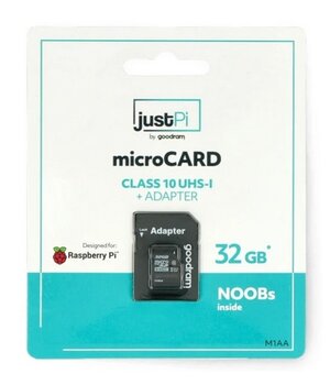 Flash atmiņa microSD 32 GB 100 MB/sek klase 10+ sistēma NOOBs Raspberry Pi 4B/3B+/3B

 AKRUS32RPI.jpg