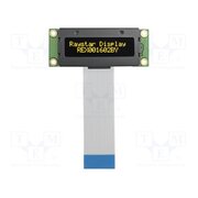 REX001602BYPP5N00000 Display: OLED; alphanumeric; 16x2; Dim: 53x20x7.6mm; yellow; PIN: 16 5dq9mjx7J9Y8F-RQiXJ9PwMHx1Fe4YQCkUXdDV8_tNc