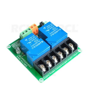 RELÉ MODULIS 2 kanāli AUGSTS/ZEMS trigers 5V

 RLMD08.jpg