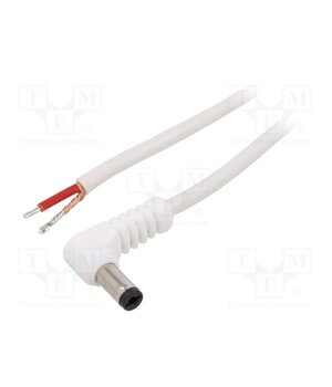 A25-TT-C100-150WH Cable; 1x1mm2; cables,DC 5,5/2,5 plug; angled; white; 1.5m; round aWTLN-XtxACTrAH6rvKemWpXX91X_8g83m9eCguiLiU