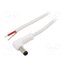 A25-TT-C100-150WH Cable; 1x1mm2; cables,DC 5,5/2,5 plug; angled; white; 1.5m; round aWTLN-XtxACTrAH6rvKemWpXX91X_8g83m9eCguiLiU