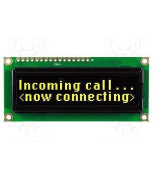 NHD-0216KZW-AY5 Display: OLED; alphanumeric; 16x2; Dim: 80x36x10mm; yellow; PIN: 16 SqhHZD_h8601sStqCDw0lAYhvltSddTsFFnZm9KdkCk