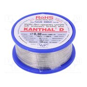 030531 100G Resistance wire; 19.1Ω/m; -100÷1300°C; 0.1kg; Øout: 0.3mm; FeCrAl TfjfMCv1syviJ_QrR0Oa0Litrc2b4-FillWaAJWftis