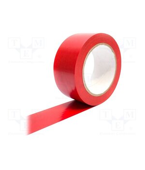 TP030002 Tape: marking; red; L: 33m; W: 50mm; self-adhesive; Thk: 0.15mm; vinyl Wy64IgKpVFuaN7fVzhv5a3n3UaikPiMtS3yZUUiNK-A