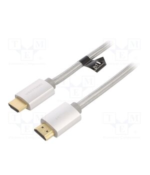 AABIH Cable; HDMI plug,both sides; PVC; textile; HDMI 2.0; 2m; silver 2ZPJLR2Ci9vnKNAmVff2R-gWEn9byCXRhOSj_4oBjlc