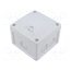40440001 Enclosure: junction box; X: 102mm; Y: 102mm; Z: 70mm; polycarbonate TaHj-o5AREVLBwpqQpPHRzDQbsXmRVNfLgcdn6Awknk