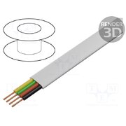 50268 Wire: telecommunication cable; flat; 4x30AWG; stranded; white bw2YeHCWr7lYyzgieRWtTbXMGVrDjHH5hipwfprWsxk