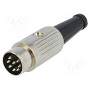 610-0800 Connector: DIN; plug; male; PIN: 8; 270°; straight; for cable; 34V; 2A pvddEvDjpVV5vlO_EwjsmqvHyk4FvN8_0v5Wmd74CW4