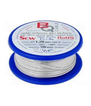 SCW-1.20/100 Silver plated copper wires; 1.2mm; 100g; Cu,silver plated; 9.5m DxpStjYTMv9pLPyhDdbV9LE8xAaquMKGKMXHk2vtpBU