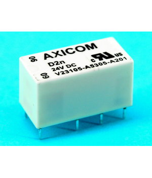 RELĒ D2N12 24 V 150 mW, 0,5 A/125 VAC 1 A/30 VDC, (DPDT), TE Connectivity

 RLD2N24.jpg