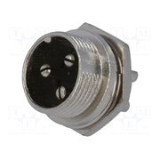 VG04009 Connector: microphone; socket; male; PIN: 3; for panel mounting nwvk0N8xjgVzadccXdzvzEXiYt4gFNVLzneRdQzP4ug